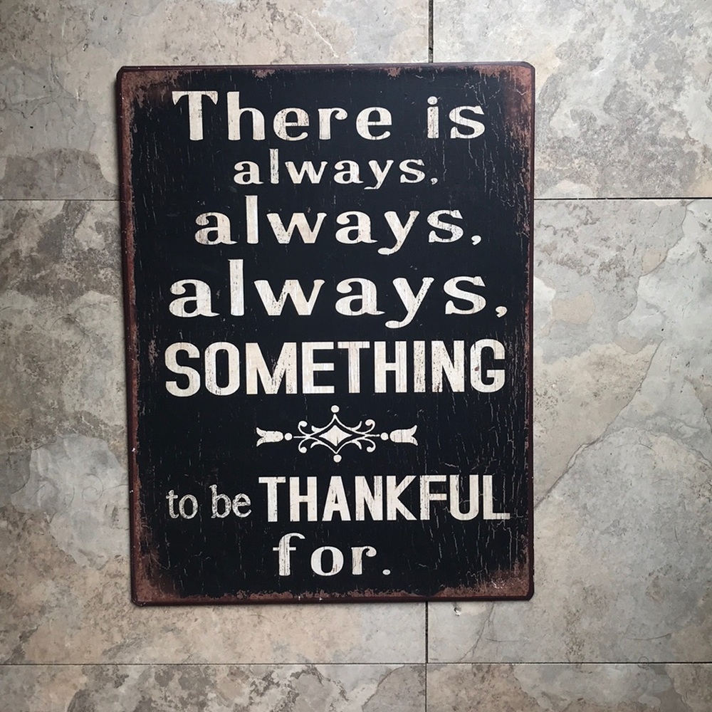 Thankful Metal Sign